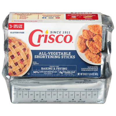 Crisco Shortening Sticks All Vegetable - 20 OZ