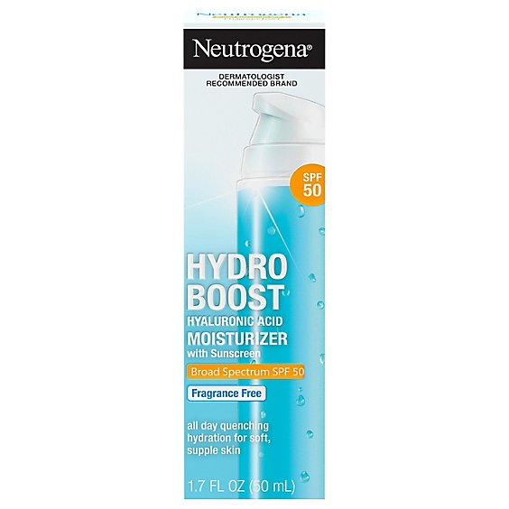 Neutrogena Hydro Boost SPF 50 Hyaluronic Acid Moisturizer - 1.7 Fl. Oz