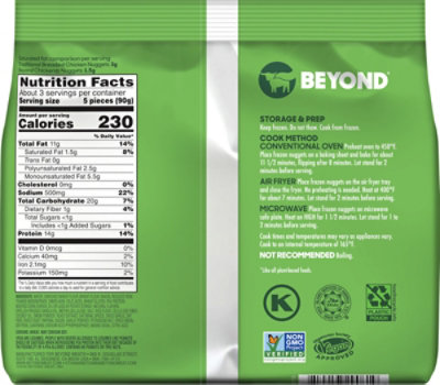 Beyond Chicken Plant Based Nuggets - 10 Oz - Image 6