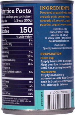 Siete Refried Pinto Beans - 16 Oz - Image 5