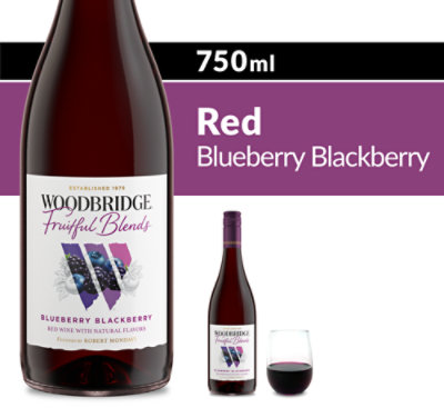 Woodbridge Fruitful Blends Blueberry Blackberry Red Wine - 750 Ml - Image 1