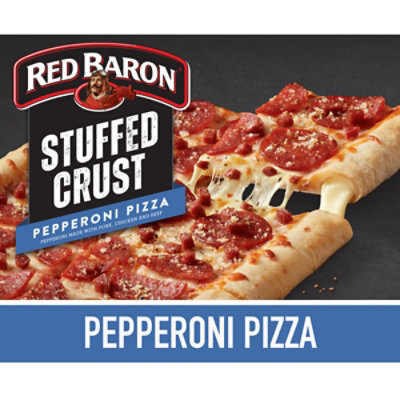 Red Baron Stuffed Crust Peperoni Frozen Pizza - 23.64 Oz - Image 1