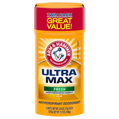 ARM & HAMMER Ultra Max Fresh Scent Deodorant Twin Pack - 5.2 Oz - Image 3