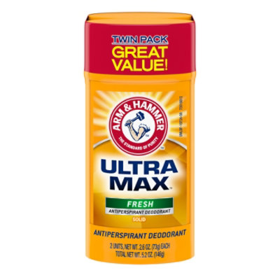 ARM & HAMMER Ultra Max Fresh Scent Deodorant Twin Pack - 5.2 Oz - Image 2