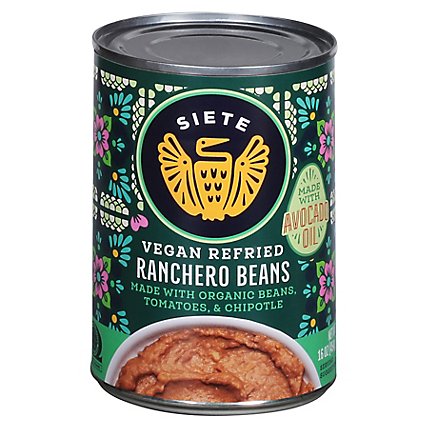 Siete Refried Ranchero Beans - 16 Oz - Image 1