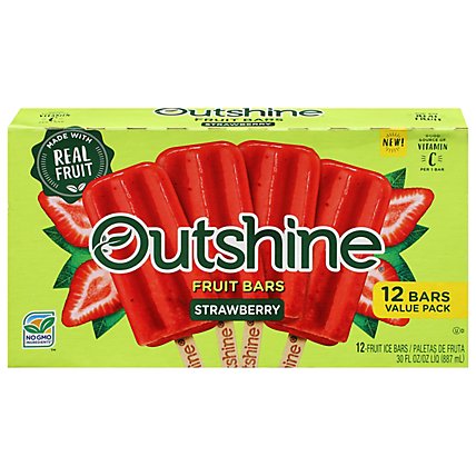 Outshine Strawberry Fruit Bars - 12-2.5 Fl. Oz. - Image 1