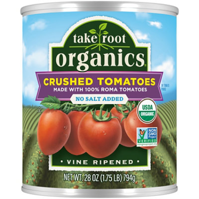 Take Root Organics No Salt Added Crushed Tomatoes - 28 Oz - Image 1