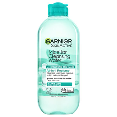 Garnier SkinActive Micellar Hyaluronic Acid Replumping Cleansing Water - 13.5 Fl. Oz. - Image 1