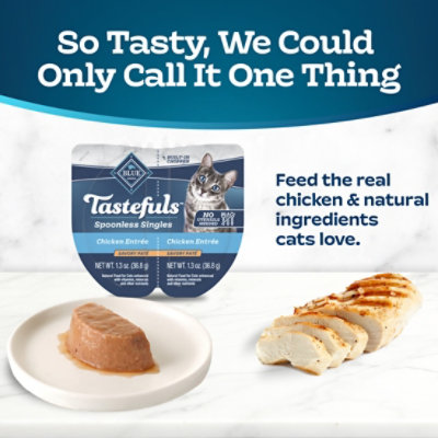 Blue Buffalo Tastefuls Spoonless Singles Natural Chicken Entre Wet Cat Food Pate - 2.6 Oz - Image 3