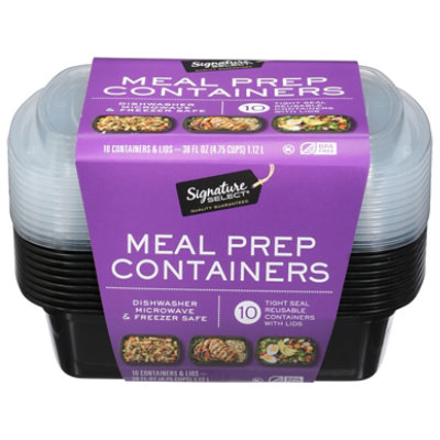 Signature SELECT Meal Prep Containers With Lids - 10 CT - Image 3