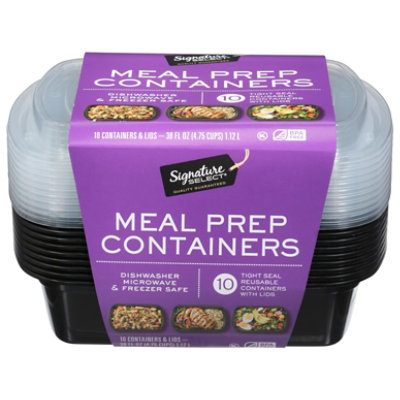 GoodCook Containers + Lids Meal Prep 1 Compartment 4 Cup - 10 Count -  Albertsons