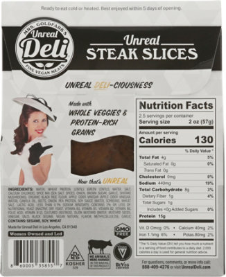 Unreal Deli Plant Based Steak Slices - 5 Oz - Image 6