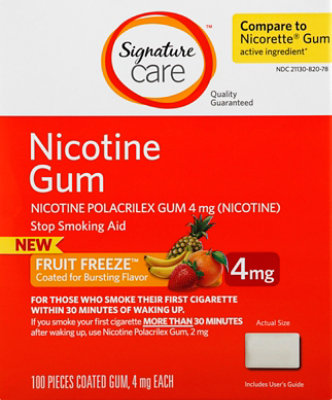 Signature Select/Care Nicotine Gum Coated Fruit 4mg - 100 Count - Image 2