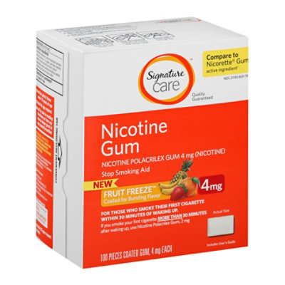 Signature Select/Care Nicotine Gum Coated Fruit 4mg - 100 Count - Image 1