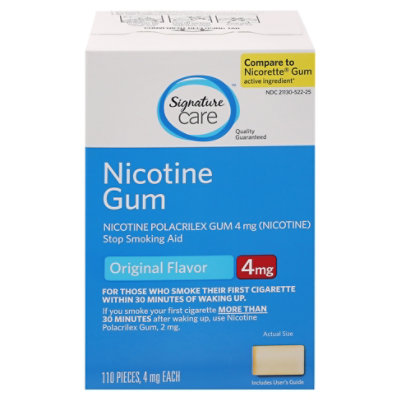 Signature Select/Care Nicotine Gum Uncoated - 110 Count - Image 4