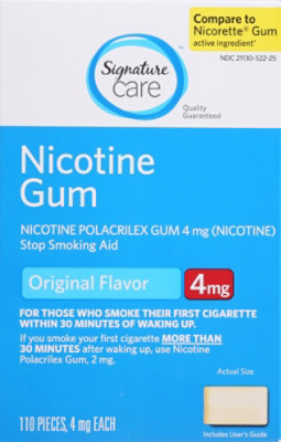 Signature Select/Care Nicotine Gum Uncoated - 110 Count - Image 2