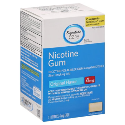 Signature Select/Care Nicotine Gum Uncoated - 110 Count - Image 1