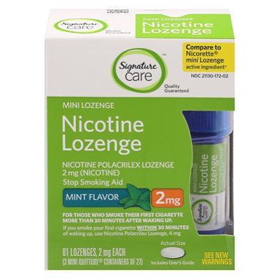 Signature Select/Care Nicotine Lozenge Mint Mini 2mg - 81 Count - Image 4