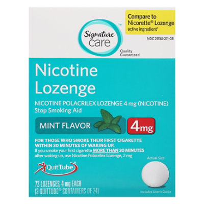 Signature Select/Care Nicotine Lozenge Mint 4mg - 72 Count - Image 4