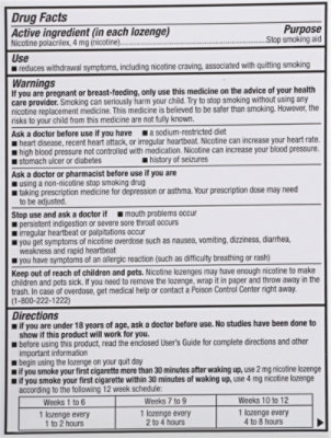 Signature Select/Care Nicotine Lozenge Mint 4mg - 72 Count - Image 6