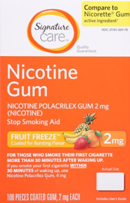 Signature Select/Care Nicotine Gum Coated Fruit - 100 Count - Image 2