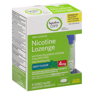 Signature Select/Care Nicotine Lozenge Mint Mini - 81 Count - Image 1