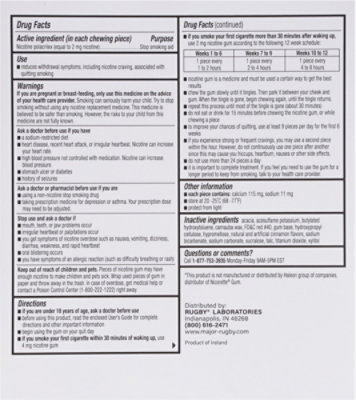 Rugby Nicotine Gum Cinnamon 2mg - 100 Count - Image 4