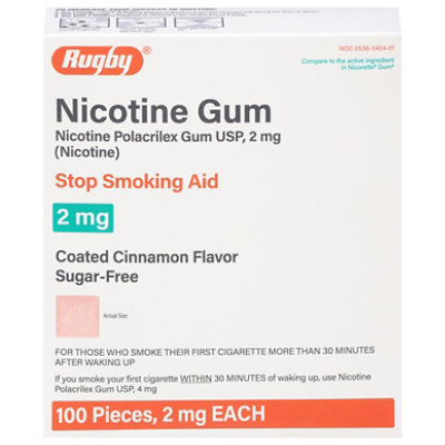 Rugby Nicotine Gum Cinnamon 2mg - 100 Count - Image 1