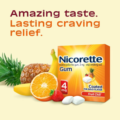 Nicorette 4mg Fruit Chill Gum - 100 Count - Image 2