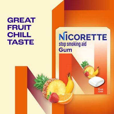 Nicorette 4mg Fruit Chill Gum - 100 Count - Image 4