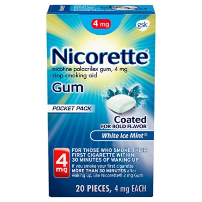 Nicorette White Ice 4mg - 20 Count - Image 1