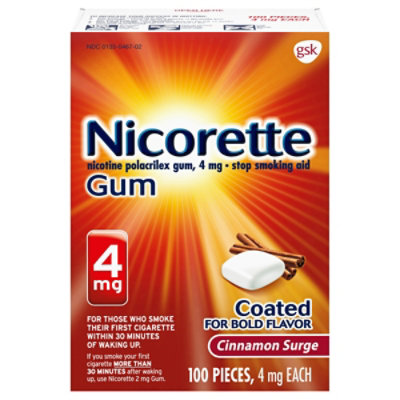 Nicorett 4mg Cinnamon Surge Gum - 100 Count - Image 3