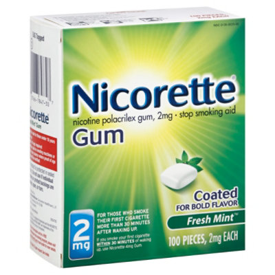 Nicorette 2 Mg Fresh Mint Gum - 100 Count - Image 1