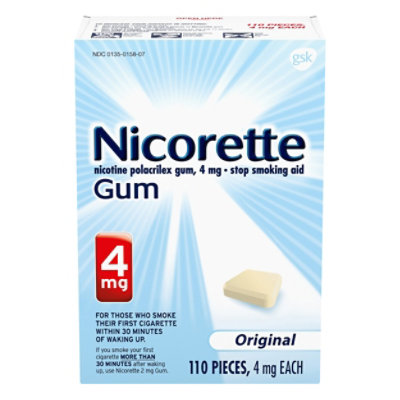 Nicorette Original Gum Starter Kit 4 Milligram - 110 Count - Image 2