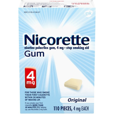 Nicorette Original Gum Starter Kit 4 Milligram - 110 Count - Image 1