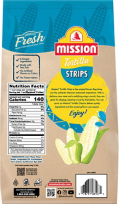 Mission Strips White Corn Tortilla Chips - 11 Oz - Image 7