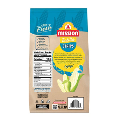 Mission Strips White Corn Tortilla Chips - 11 Oz - Image 2