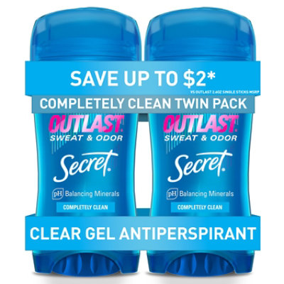 Secret Gel Outlast Completely Clean Antiperspirant Deodorant - 5.2 Oz - Image 1