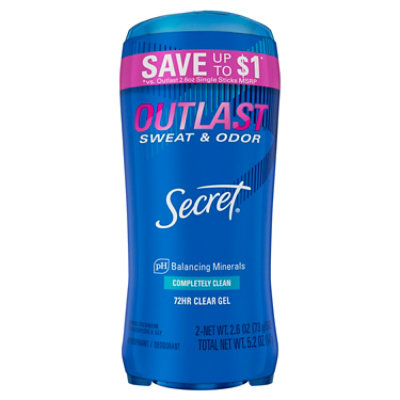 Secret Gel Outlast Completely Clean Antiperspirant Deodorant - 5.2 Oz - Image 2