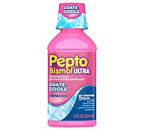 Pepto Bismol Ultra Coats And Cools With InstaCOOL Stomach Relief Liquid - 12 Fl. Oz.