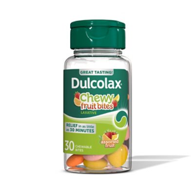 Dulcolax Saline Laxative Chewy Fruit Bites Assorted Fruit - 30 Count - Image 1