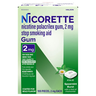 Nicorette Gum 2mg Spearmint Burst - 100 Count - Image 3