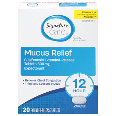 Signature Select/Care Mucus Relief Extended Release Tablets 600 mg - 20 Count - Image 3