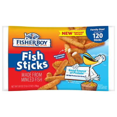 Fisher Boy Crunchy Fish Sticks 6/60 Oz - 60 OZ