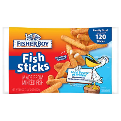 Fisher Boy Crunchy Fish Sticks 6/60 Oz - 60 OZ - Image 4