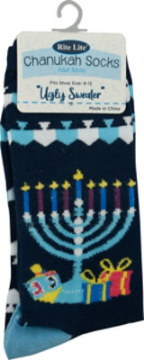 Shu Chanukah Socks Adult - EA - Image 2