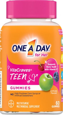 Once A Day VitaCraves Teen For Her Gummies - 60 Count - Image 2