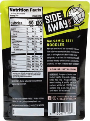 Sideaway Foods Beet Balsamic Noodles - 8.5 Oz - Image 6