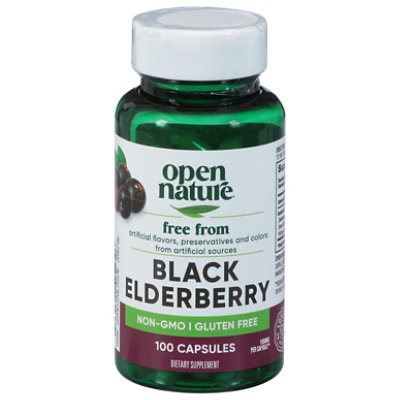 Open Nature Elderberry 1000 mg Dietary Supplement - 100 Count - Image 1