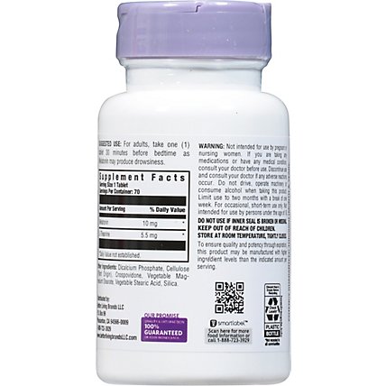 Signature Care Melatonin 10 mg Tabs - 70 Count - Image 5